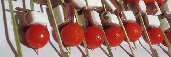 Brocheta Cherry Queso Anchoa